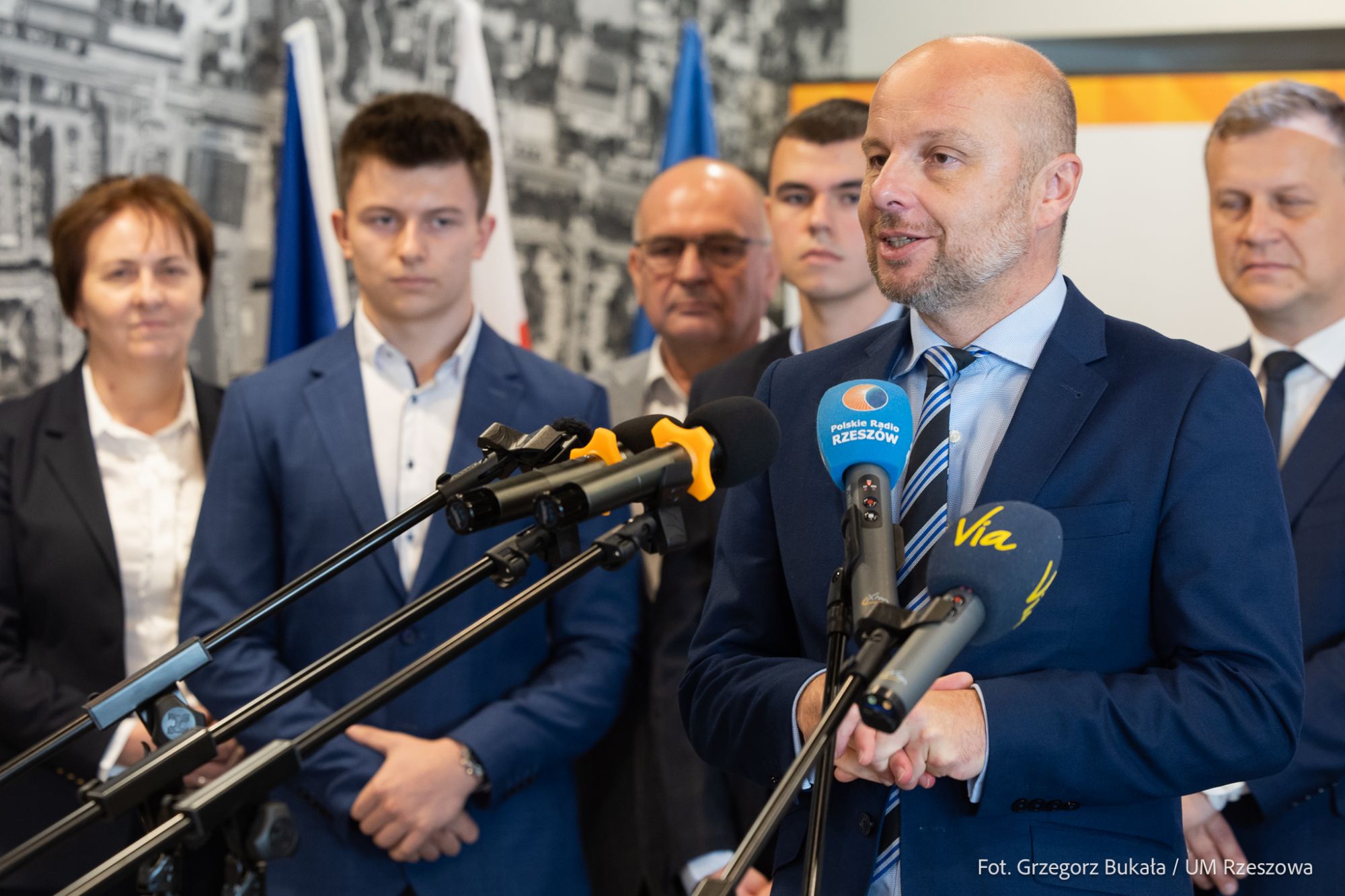 zdjęcie z konferencji prasowej Cyfrowa Polska, fot. Grzegorz Bukała, Urząd Miasta Rzeszowa